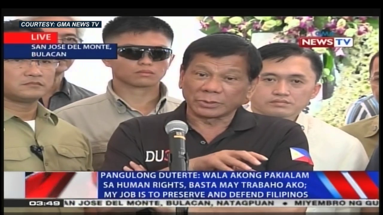 President Rody Duterte Visits The Wake Of Carlos Family In SJDM 