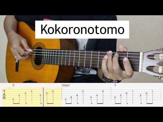 KOKORONOTOMO - Mayumi Itsuwa - Fingerstyle Guitar Tutorial TAB class=