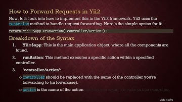How to Forward Requests in the Yii2 Framework