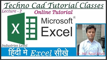 Learn Excel in Hindi I By Er. M.A I Autocad I Solidworks I CNC pro I Ansys I Staad I Excel I Staad