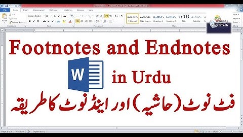 How to write footnotes and endnotes in Microsoft Word in Urdu || Amazing InfoTech
