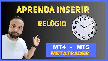 APRENDA INSERIR RELÓGIO NO METATRADER.