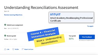 financial statement analysis coursera week 1 quiz answers || Intuit Academy Bookkeeping