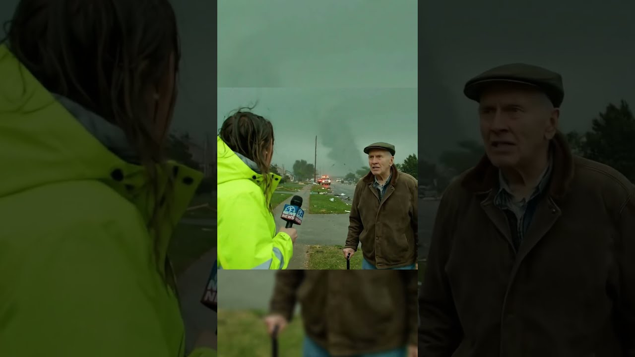 Whets This Old Man Doing Out In Storm Funny Aivideo Tornado Veo3