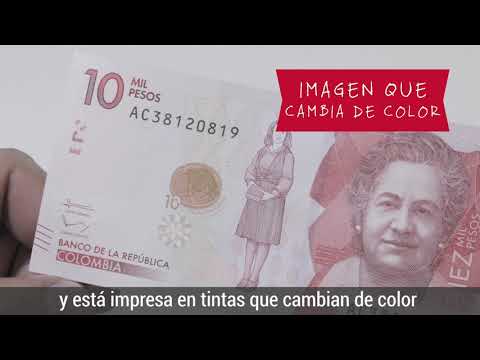 Reconociendo nuestros billetes: imagen que cambia de color