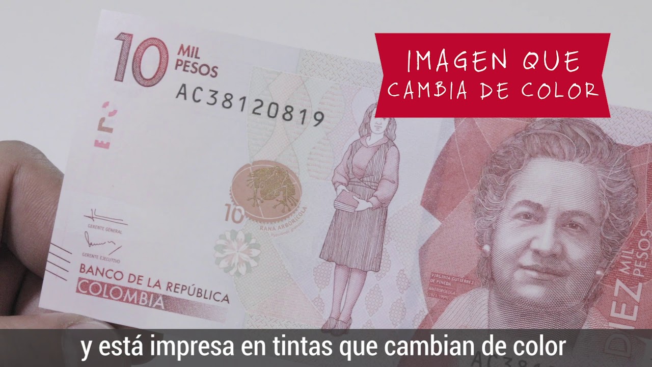 Reconociendo nuestros billetes: imagen que cambia de color 