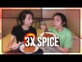 We tried the 3X SPICY RAMEN CHALLENGE! 🥵