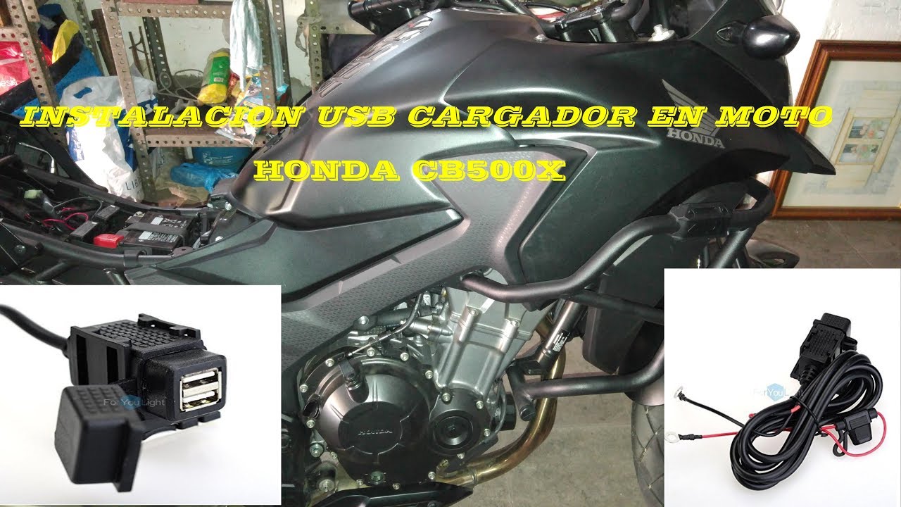 HONDA CB500X: INSTALACION TOMA USB DE CARGA