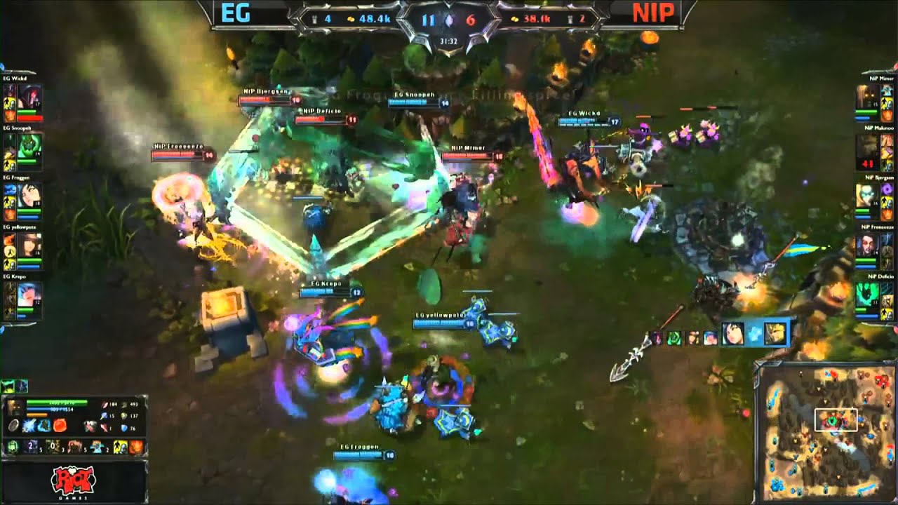 Froggen Quadra Kill with Ahri (EU LCS EG vs NiP)