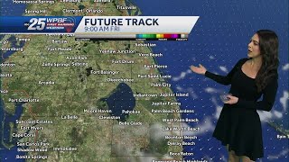 Relief from the heat with a few showers and storms through the weekend across South Florida