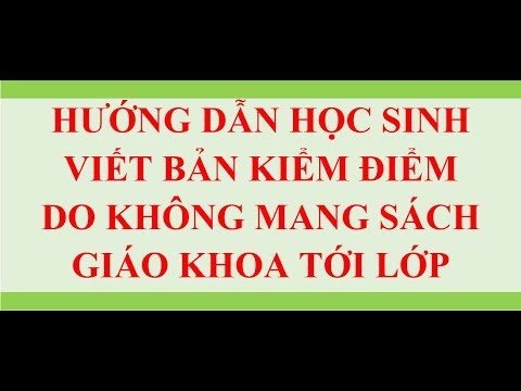 CÁCH VIẾT BẢN KIỂM ĐIỂM CHO HỌC SINH TRUNG HỌC CƠ SỞ (CẤP 2) - youtube