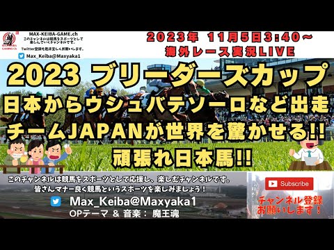 2023年 11月5日 2023 ブリーダーズカップ 海外レース実況LIVE!!