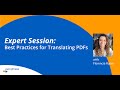 Expert Session: Best Practices for Translating PDFs