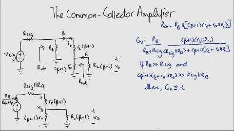 The Common-Collector Amplifier - [ENG] Electronics 1: Module 4 Lecture 19 ZE - 264