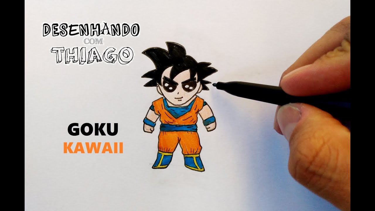 COMO DESENHAR GOKU KAWAII FÁCIL