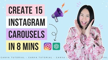 How To Create 15 Instagram Carousels in 8 Minutes! | Content Creation Made Easy with ChatGPT & Canva