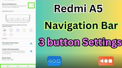 Redmi A5 Navigation Bar Settings | Redmi A5 Back Button Setting