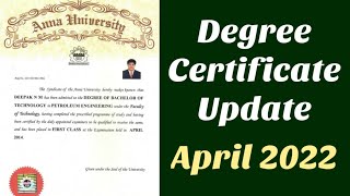 Anna university degree certificate | Engineering college degree certificate | Degree certificate