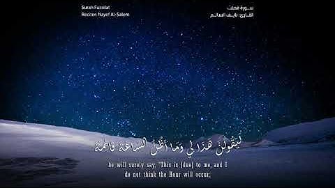 (لَا يَسْأَمُ الْإِنْسَانُ مِنْ دُعَاءِ الْخَيْرِ) سورة فصلت القارئ نايف السالم