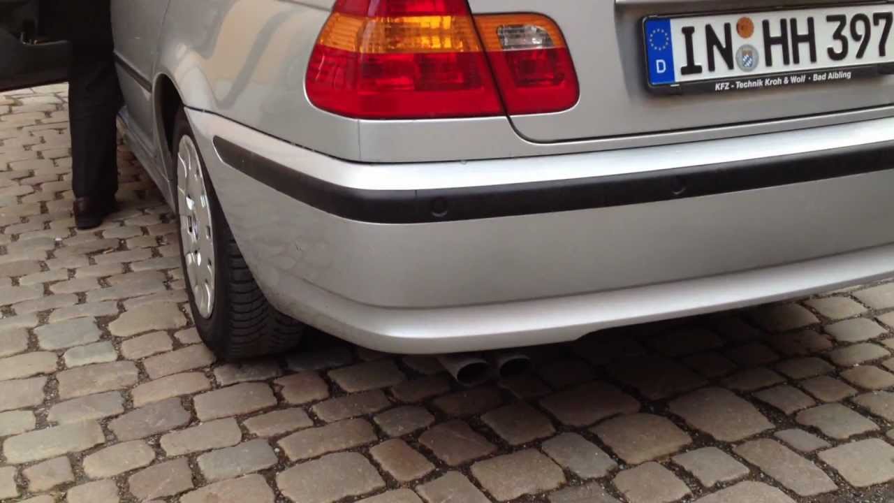 BMW e46 320i original exhaust 2002 YouTube