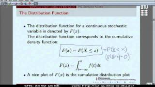 Lect.3B: Continuous Distributions, Density, Distribution, Mean, Variance