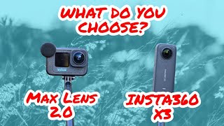 Gopro Hero 12 With Max Lens Mod 2.0 VS Insta360 X3 Biking Edition