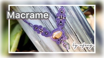 Macrame by Afeng: 2021-27｜Macrame Tutorial｜Macrame Necklace｜Inspiration from Ruyi design  ｜编绳｜DIY｜