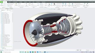 Jet Engine CAD Build and Assembly  PTC Creo Parametric  Creo with Chris  Solidworks compatible