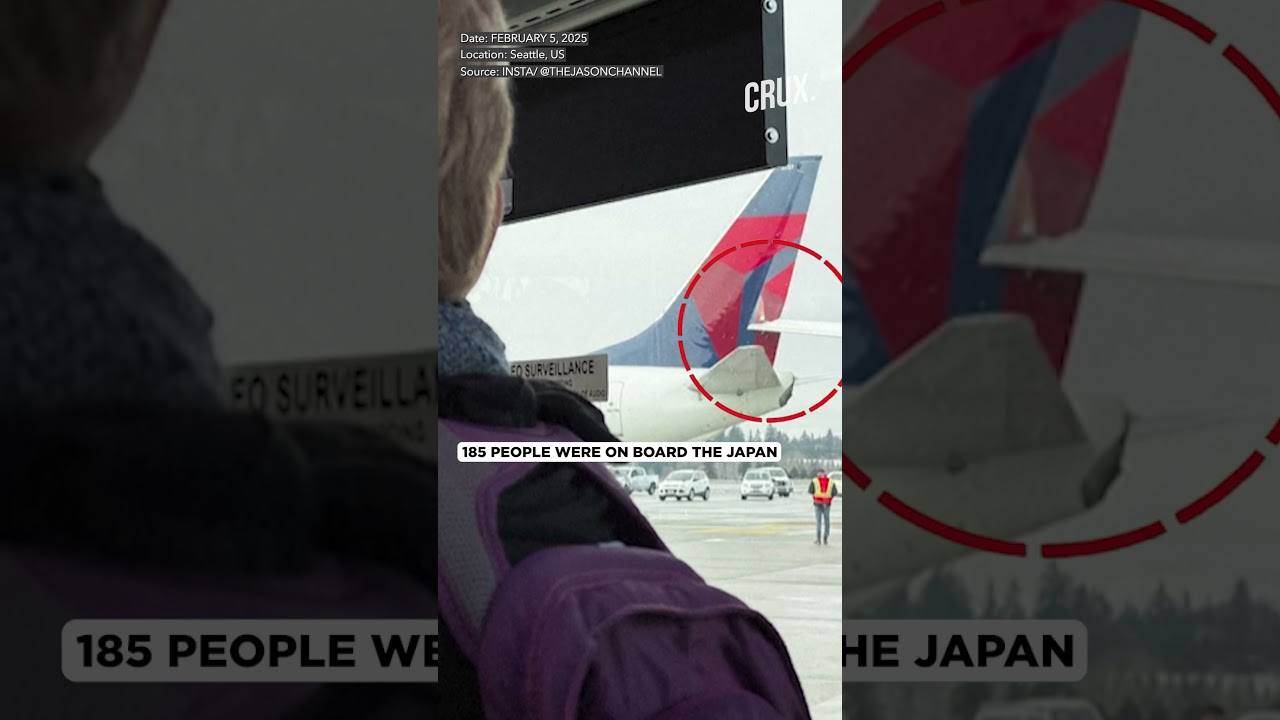 Japan Airlines Jet Clips The Tail Of A Delta Plane At Seattle Airport