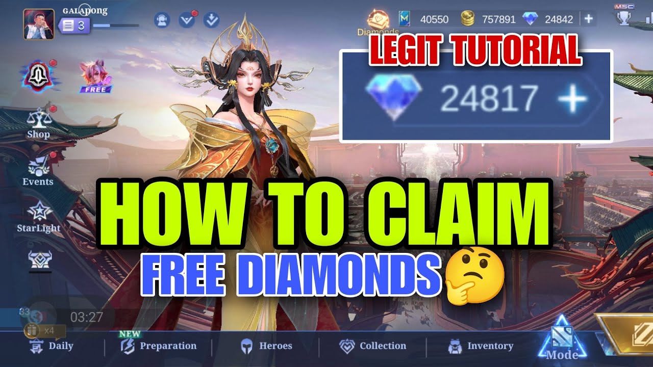 HOW TO CLAIM FREE DIAMONDS TUTORIAL✓ BAGONG TRICK SA ML👍 ALEXIS TRICK MLBB