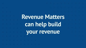We can help build your revenue. Watch this quick 3-minute video to learn more!