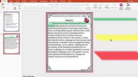 Color coding paragraph part 1.