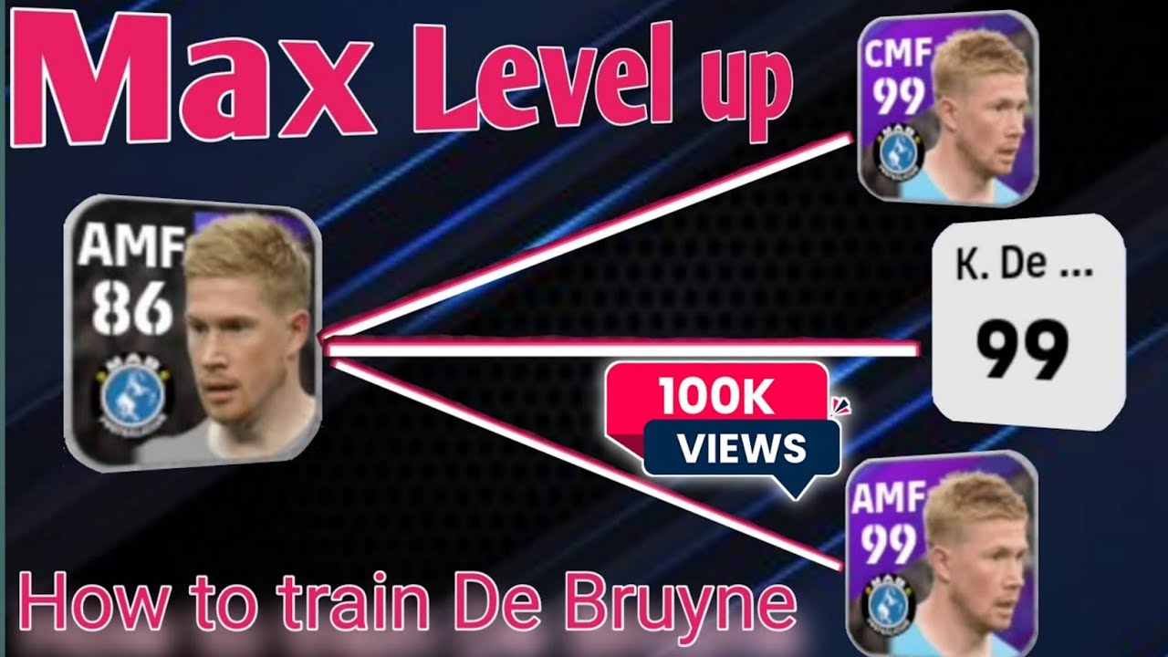 How to train De Bruyne Max Level up in efootball 2024#efootball #training