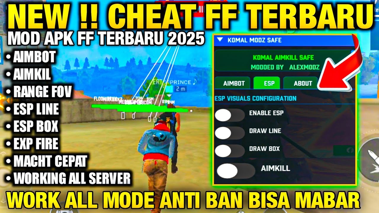 NEW CHEAT FF TERBARU‼️ APK MOD MENU FF TERBARU 2026 CHEAT FF ANTI BAN, ALL SERVER, SERVER INDO