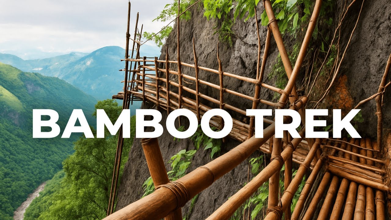 Meghalaya’s Most Thrilling Bamboo Trek: Conquering Mawryngkhang Cliff in Monsoon!