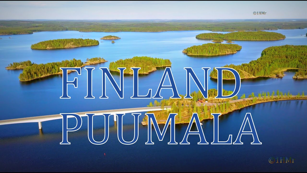 Finland From Air  Pistohiekka  Lietvedentie Puumala 4K drone scenery