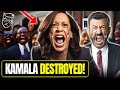Chaos kamala screamed out of jimmy kimmel show on livetv by democrat activists  we hate you