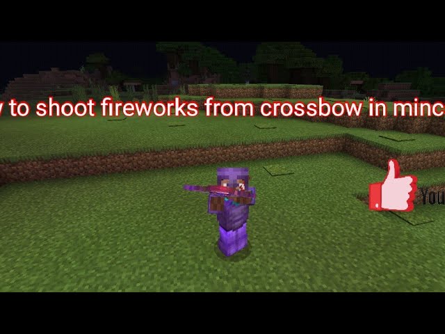how to shoot fireworks from crossbow in mincraft poket edition