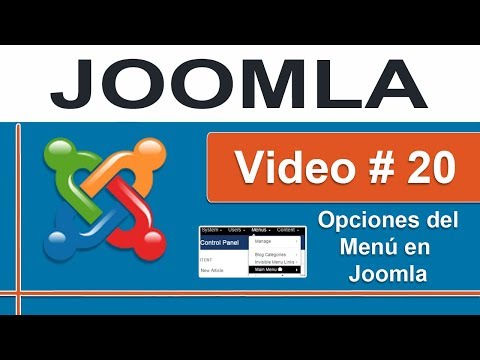 Opciones de menú en Joomla