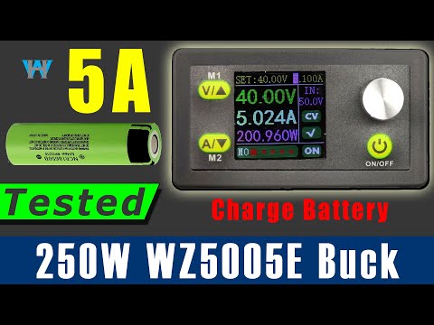 [THE BEST ] Full Review of WZ5005E 5A 250W LCD Buck Converter with CC 10 Preset memory