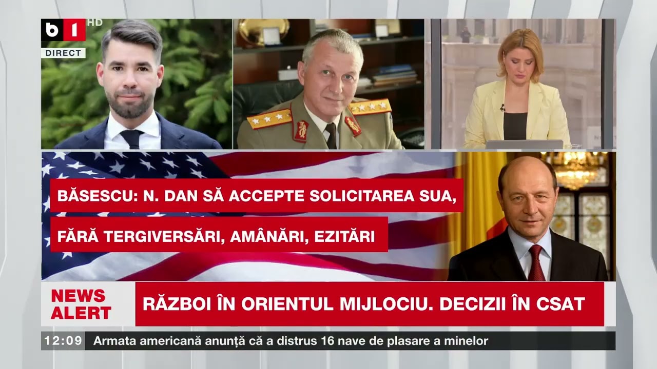 SPECIAL B1 CU N.CIURLIN. SUA, AVIOANE DE LUPTĂ ÎN ROMÂNIA/ACUM: FUNERALII ÎN TEHERAN  P1