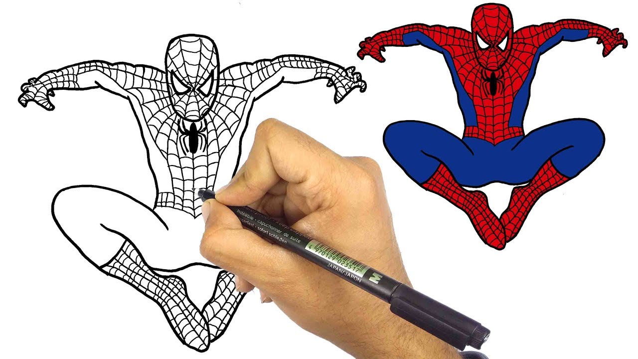 How To Draw Spider Man Step By Step For Beginners Tutorial Youtube