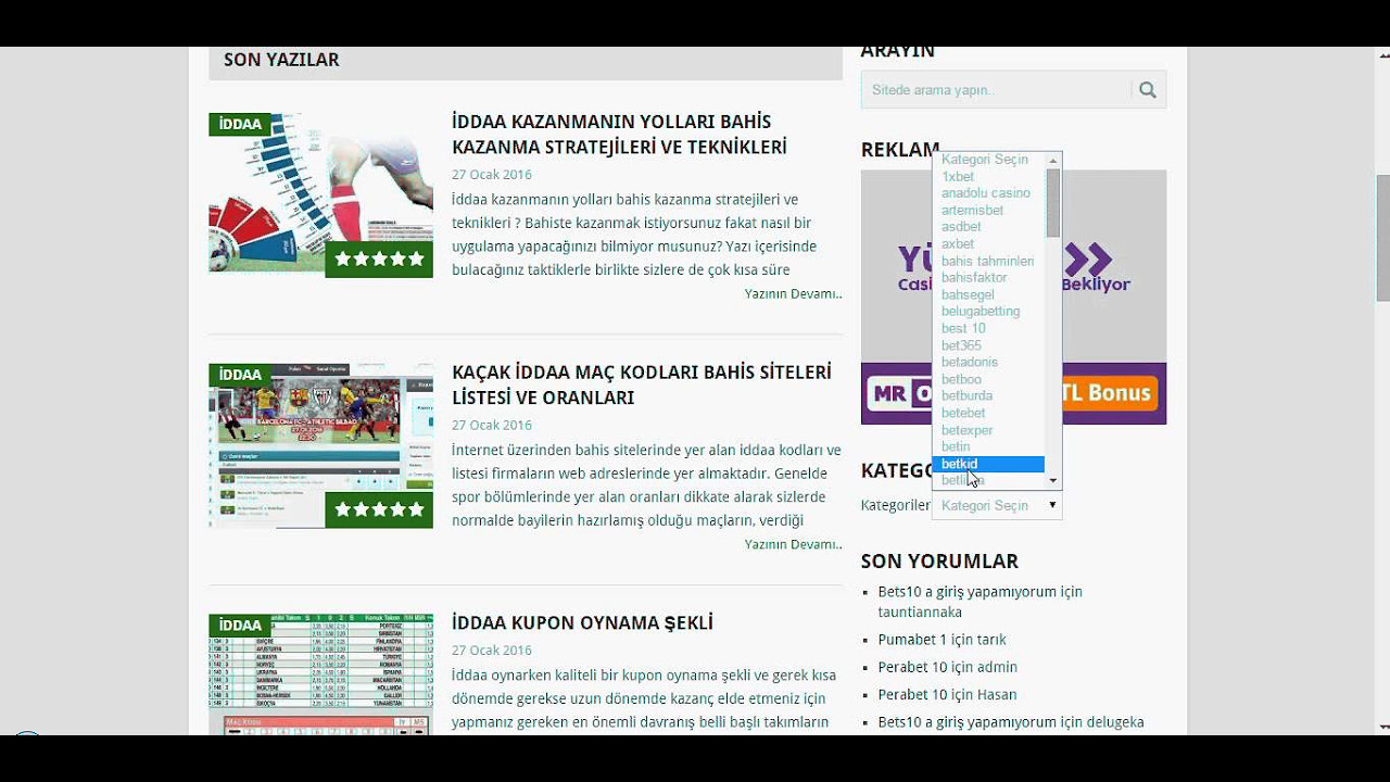 Betkid Yeni Giriş Adresi - Canlı Bahis - Casino - Mobil Android İndir - Para Yatırma ve Çekme