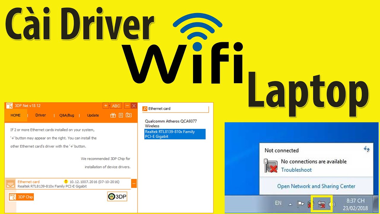 ปล่อย wifi windows 7  New 2022  Hướng Dẫn Cài Driver Wifi Cho Laptop Trên tất cả các Win 7,8,10 - Cài 3dp chip