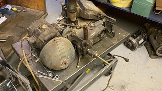 Restoring a vintage delta DP220 drill press part #1, disassembling the main components