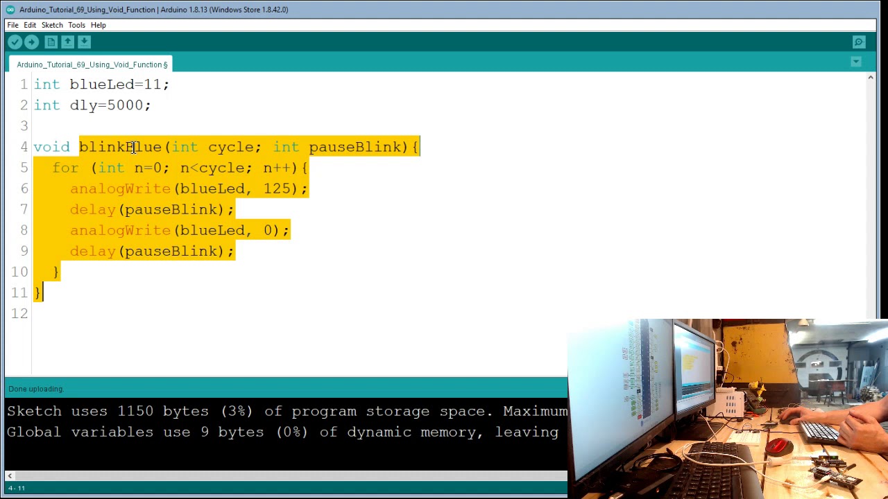 Arduino Tutorial 73: la fonction VOID