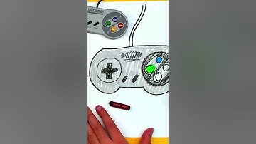 #Short How to draw a gamepad SNES Super Nintendo Entertainment System