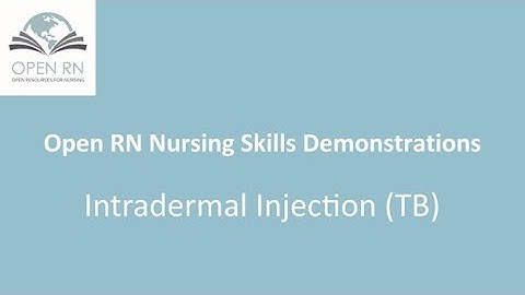 Intradermal Injection - TB