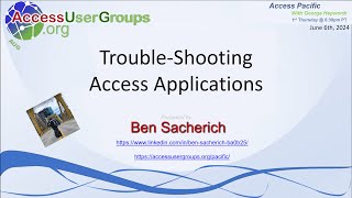 AP:  Trouble-Shooting Access Applications