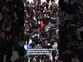 Blizzard blankets New York as massive snowball fight erupts